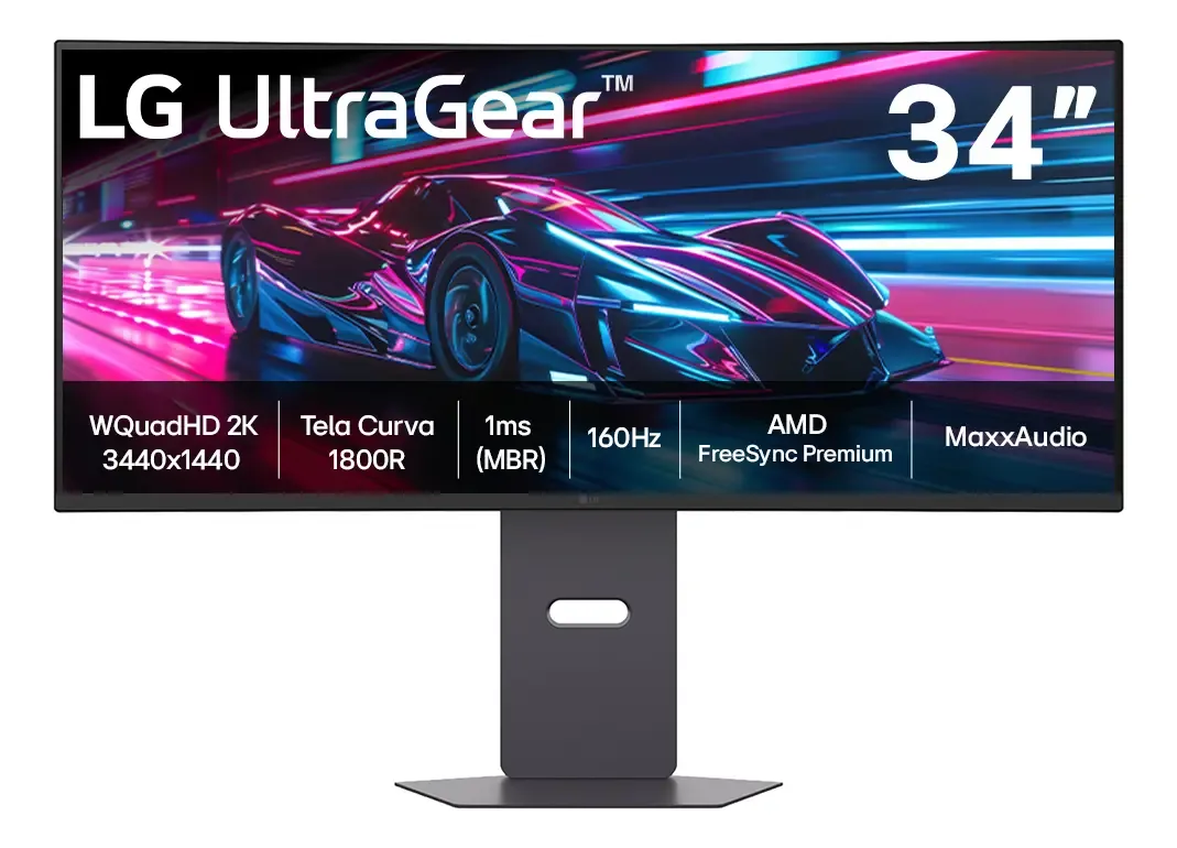 Monitor Curvo Ultrawide 34" LED WQHD 2K LG UltraGear 34G600A (160Hz)